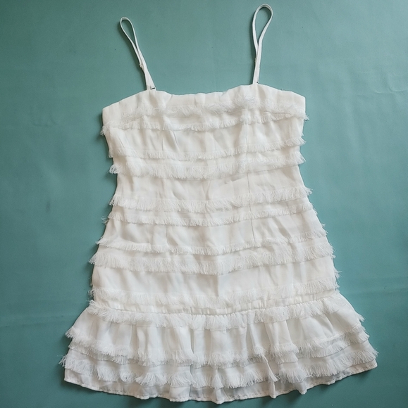 Princess Polly Molina Ruffle Fringe Detail Mini Dress - Picture 2 of 9